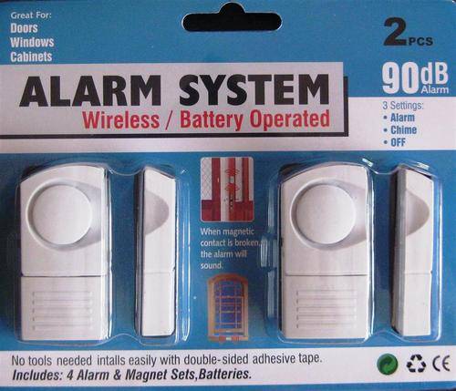 90DB WIRELESS BATTERY OPERATED ALARM SYSTEM - GREAT FOR CAMPING