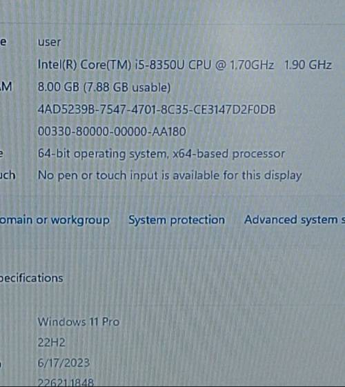 Dell latitude 7290 i5- 8350u ,256gb ssd 8 gig ram