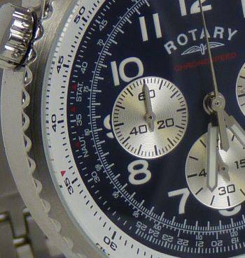 ROTARY Chronograph Aviator Pilot Gents Watch*RARE ITEM*