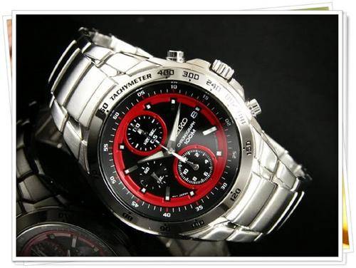 New SEIKO Daytona F1 Racer Chronograph Gents Watch"VERY RARE-RED INSERTS!!"