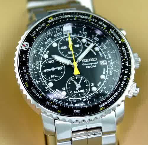 New SEIKO Flightmaster Pilot Gents Chronograph Watch"SUPERIOR QUALITY!"