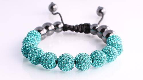 Crystal Creations Shamballa Turquoise Bracelet"with Hematite Beads!!"