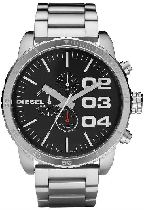 New DIESEL Double Down Stainless Steel Chronograph Gents Watch **STUNNING WATCH!!!**