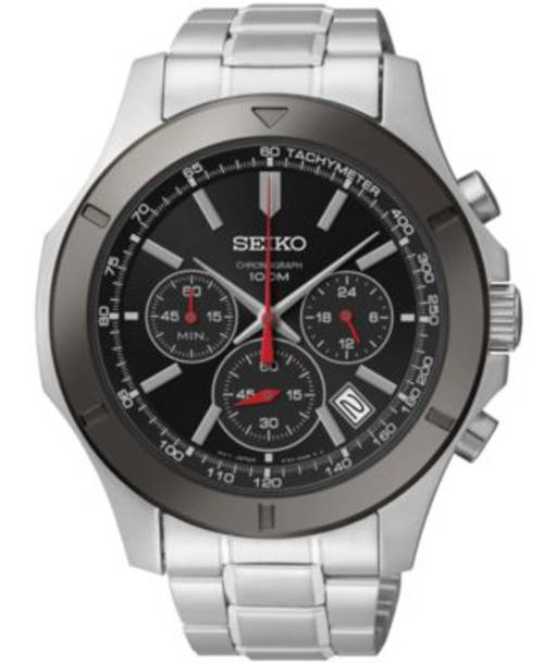 Latest SEIKO Chronograph Black Dial Tachymeter Gents Quartz Watch(GREAT WATCH-EVEN BETTER PRICE!!!)