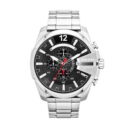 New DIESEL Mega Chief Silver Oversized Chronograph Gents Watch ** MADNESS SALE!!**