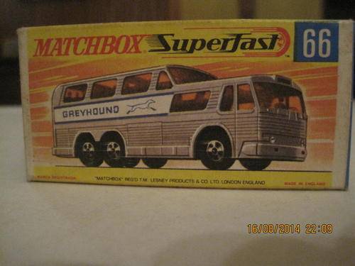 **MATCHBOX SUPERFAST #66**SF 66A**GREYHOUND BUS**1970**