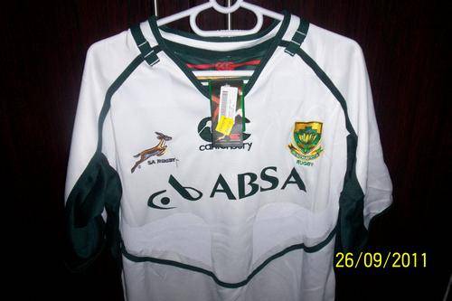 ***SPRINGBOK RUGBY JERSEY***(WHITE CANTERBURY) MEDIUM