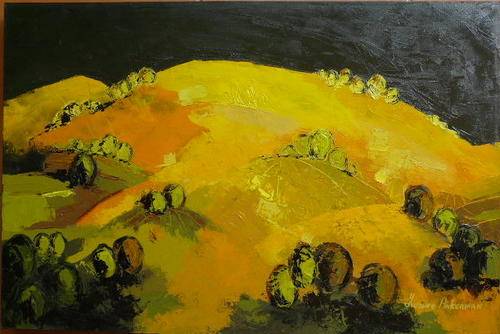 Yvonne Ankerman: Original Oil painting, Orange Grove