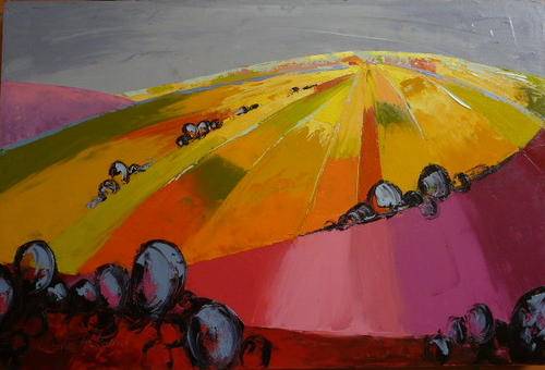 Yvonne Ankerman: Original Oil painting, Fruit Grove