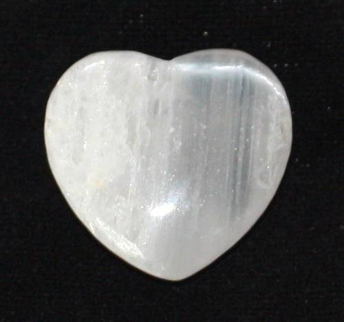 Selenite Puffy Heart