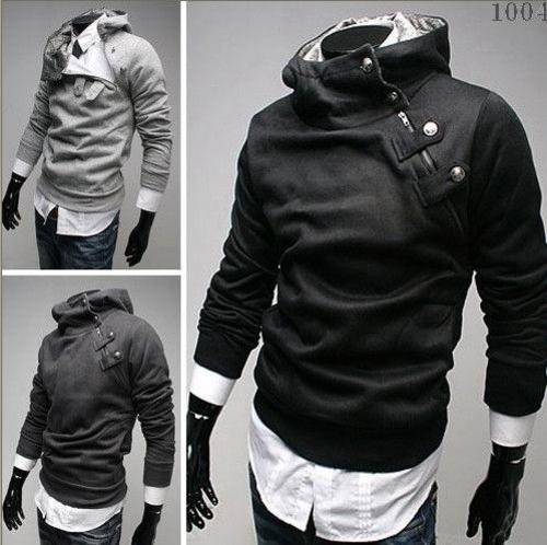 Christian Dior Men's Rabbit Collar Button oblique Zip Fleece Hoodie jacket size M Black