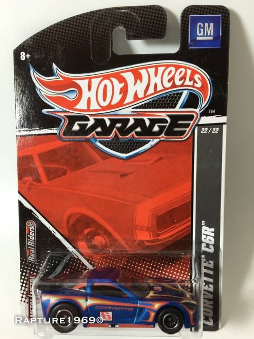 Hot Wheels-Corvette C6R-2011 Hot Wheels Garage GM Series 22/22 -Blue-Long Card-