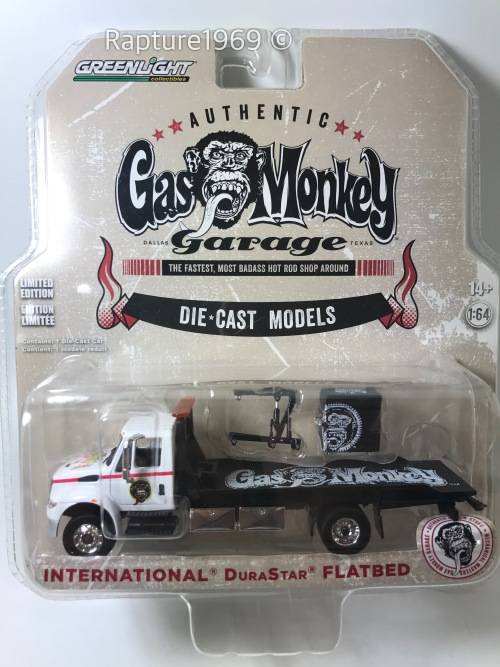 GL-International DuraStar Flatbed-Greenlight Gas Monkey Garage-White-Blister Pack
