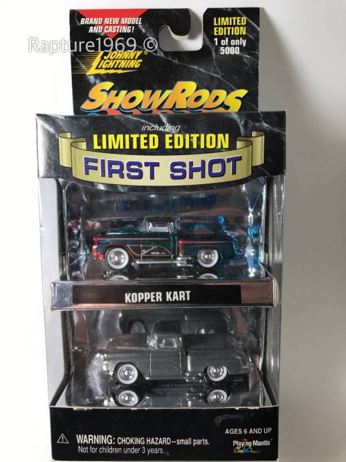 Johnny Lightning-Copper Cart Pickup Truck-Johnny Lightning First Shot Limited Edition 1 of 5000-Blue