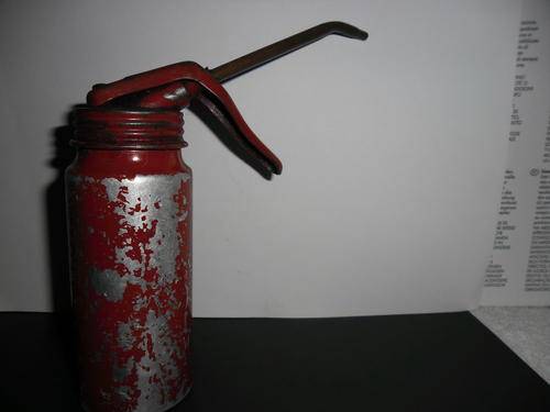 Old Red Oil Can (still working) - Perfect for the MAN CAVE