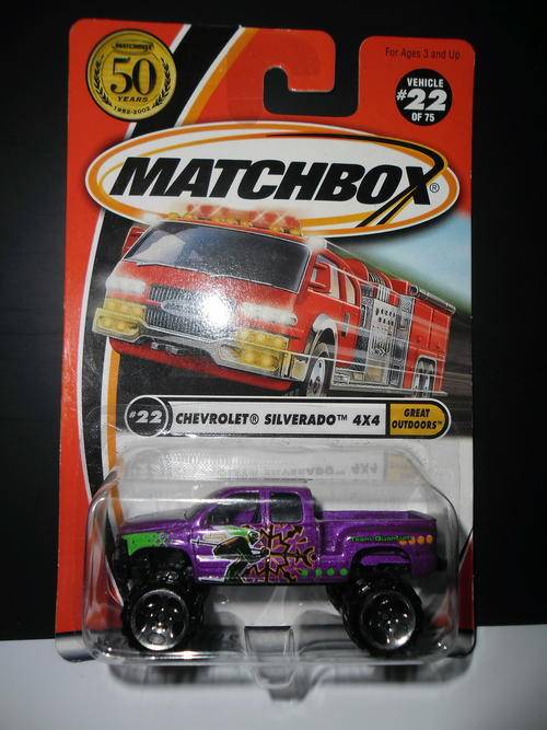 Matchbox Chevrolet Silverado 4X4 Matchbox 22/75 (50 Anniversary) (mint on Long Card)