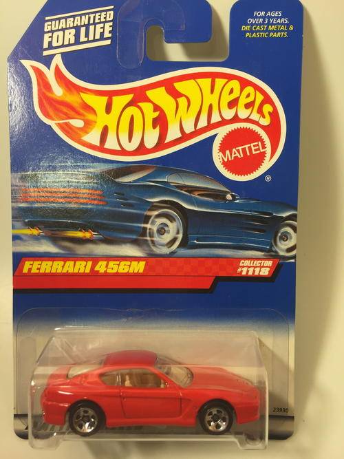 Hot Wheels - Ferrari 456M - 1999 Hot Wheels #1118 - Red - Long Card