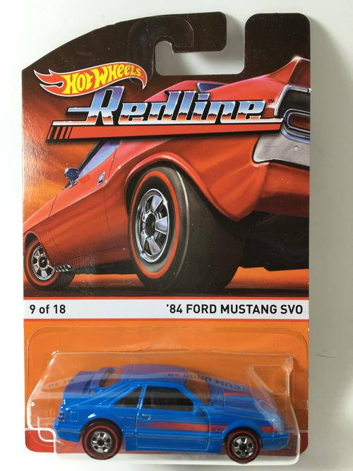 Hot Wheels - 84 Ford Mustang SVO - 2015 Heritage - Redline Series Series #10/18 - Blue