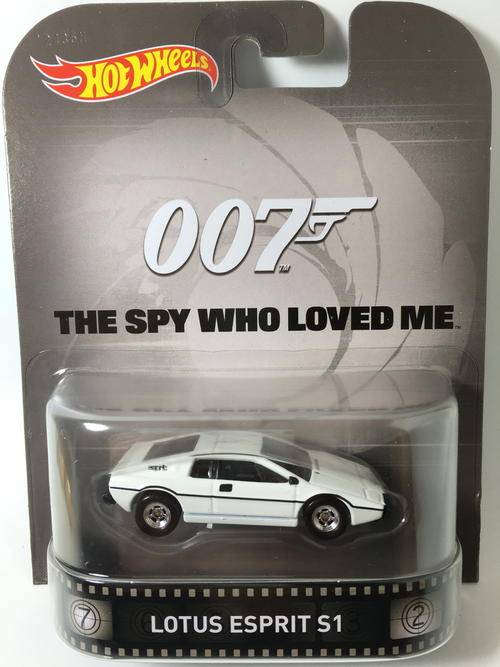 Hot Wheels - Lotus Esprit S1 - 2015 Entertainment Series The Spy Who Loved Me - White - Long Card
