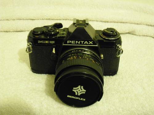 Pentax ME SLR Film Camera with Super Auto-Beroflex 28mm f/2.8 lens