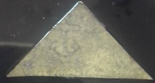 1864 six cents pale grey -blue cape of good hope triangle,has wm, used no gum.