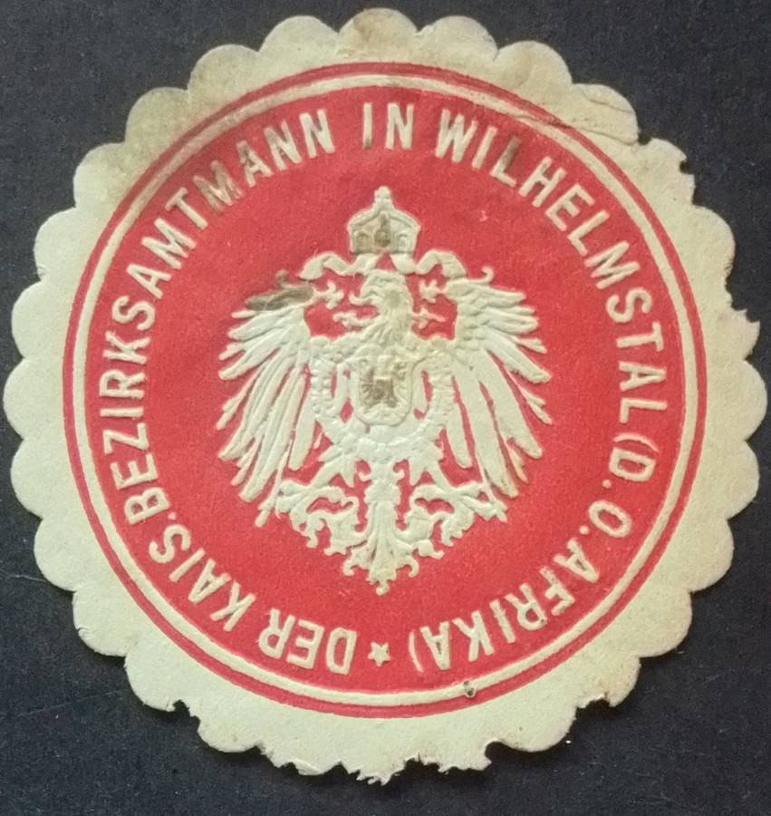 German colony east Africa seal red and cream in good condition.