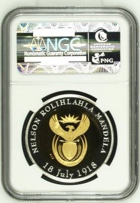 2008 Mandela 90th Birthday Half Oz Gold 24 Carat (999.99) NGC PF69 PF 69 NGC Gold