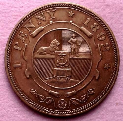 1892 ZAR PENNY GOOD COIN, JUDGE THE CONDITION YOURSELF
