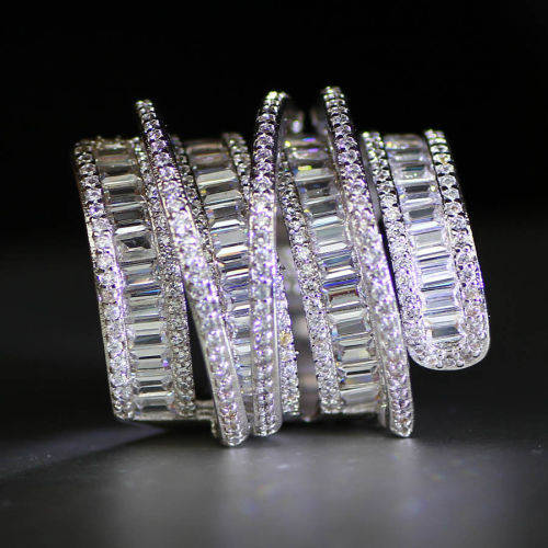 *****WOW!!!!***** 2.55ct SAPPHIRE& ZIRCON STATEMENT 925 (STAMPED) SILVER RING SIZE 7 1/2 (O 1/2)