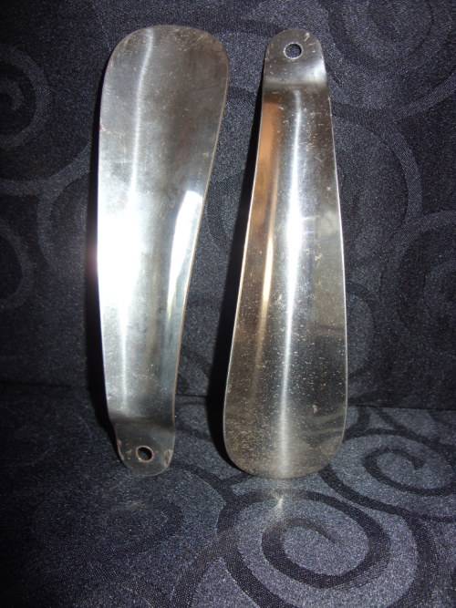 Vintage metal shoe horns x 2