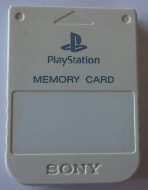 Original White PlayStation PS1 Memory Card (Retro)