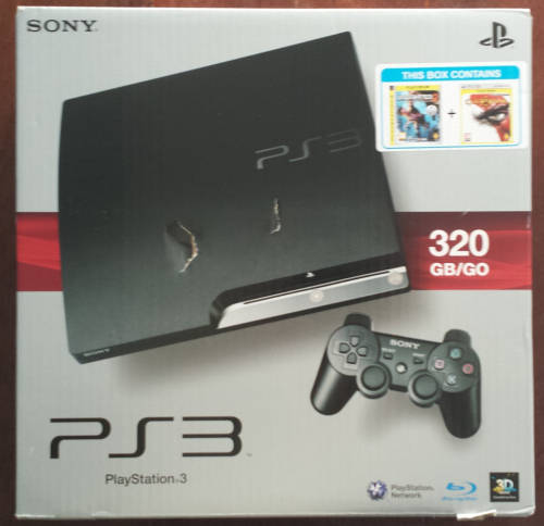 Boxed 320GB Slimline PS3 Console + Original Controller