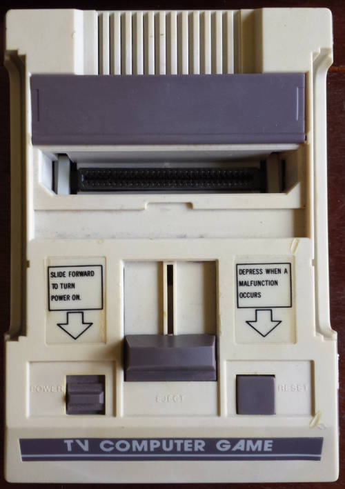 White/Grey "TV Computer Game" Famiclone Console + 2 Controllers
