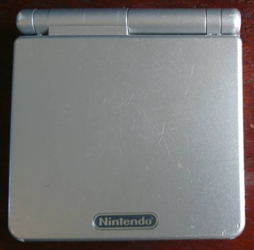 Silver GBA SP Console & Original Charger