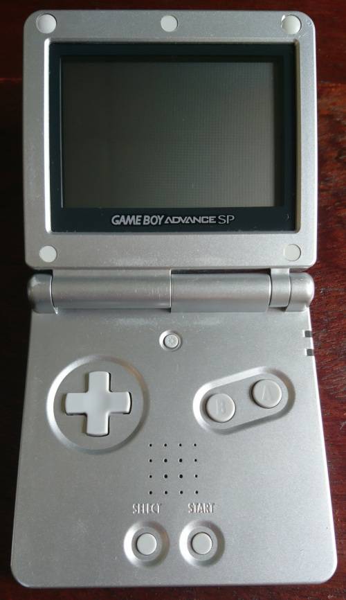 Silver GBA SP Console & Original Charger