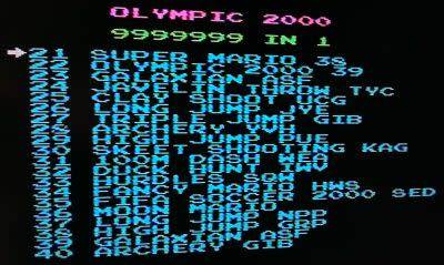 9999999 in 1 (Olympic 2000, Mario, Duck Hunt, Sports Games) - Famiclone (Retro)