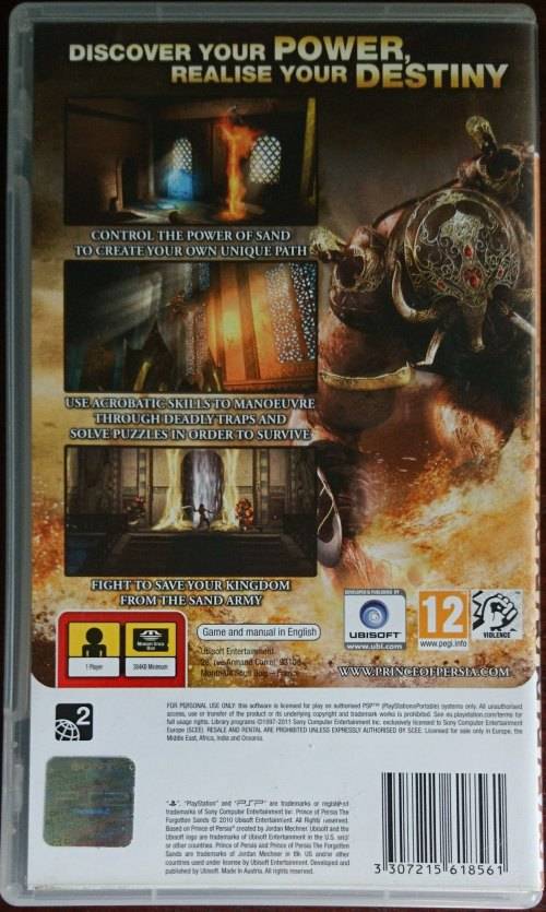 Prince of Persia The Forgotten Sands - PSP (Essentials)