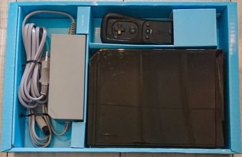 Boxed Black Wii Console + Original Remote Plus