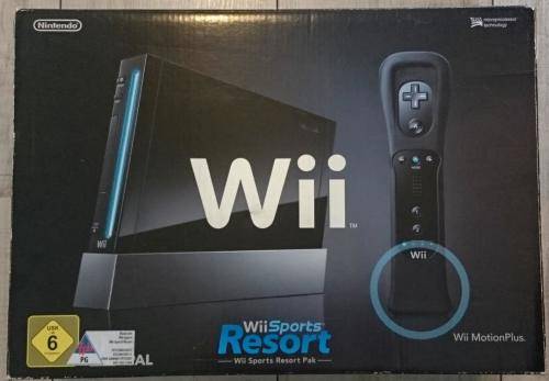 Boxed Black Wii Console + Original Remote Plus