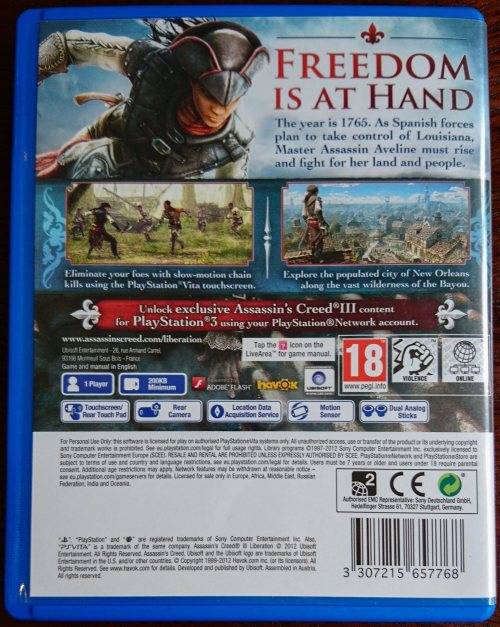 Assassin's Creed III Liberation -  PS Vita