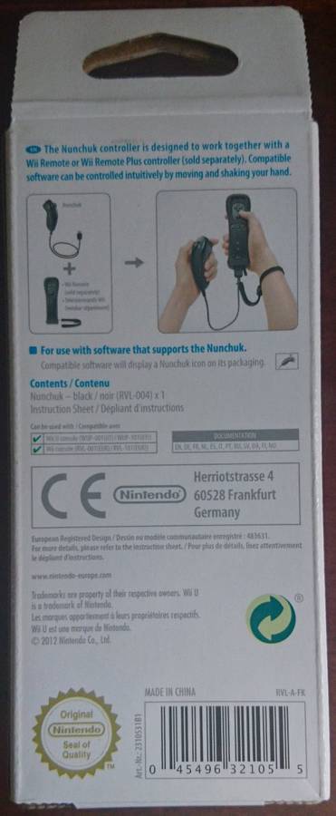 Official Wii Nunchuk (Black)
