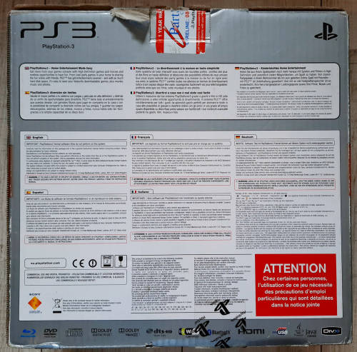 Boxed White PS3 Console, Slimline 320GB, Generic Controller + Games