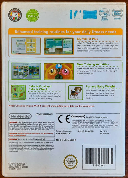 Boxed Wii Fit Plus Board + Game + Accessories