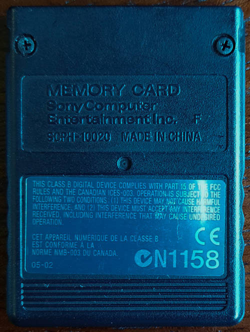 Original PS2 Memory Card 8mb (Black)