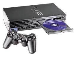 Black PS2 Console, 2 controllers and memory card