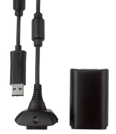 Official Xbox 360 Plug and Play Charge Kit - Black