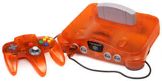 Funtastic Orange N64 Console, orange original Controller + Cables