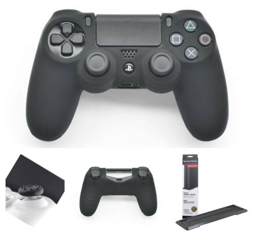 PS4 Controller Skin, Caps & Vertical Stand Combo