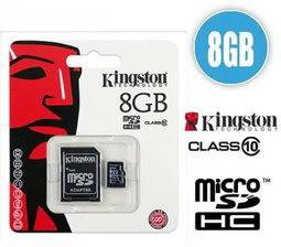 Kingston 8Gb Micro SD Card with SD Adaptor - Class 10