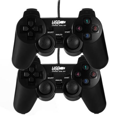 Vibration USB Controller for PC - 2 Pack